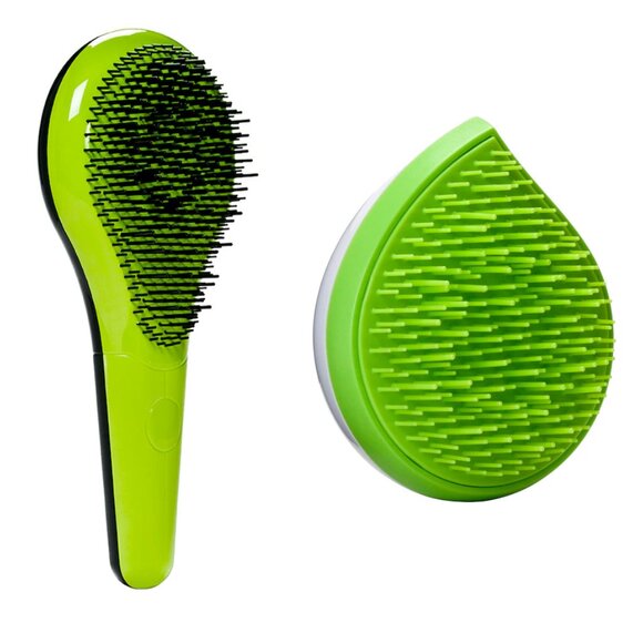 *NIB* Michel Mercier Professional Home & Go Detangler Hair Brushes Green - Picture 1 of 3